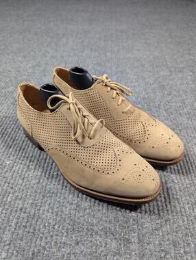 Peal & Co Brooks Brothers Shoes Mens Size 9.5 Suede Wingtip Made in England